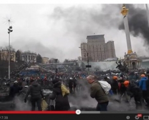 20 лютого, Майдан. Багато поранених. Європейська площа вже звільнена від "беркутів". 