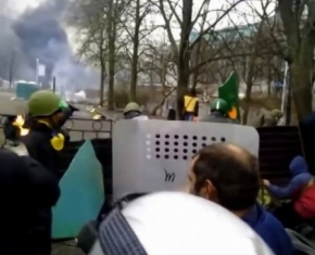 коротке відео з передової 20 лютого на Інститутській.